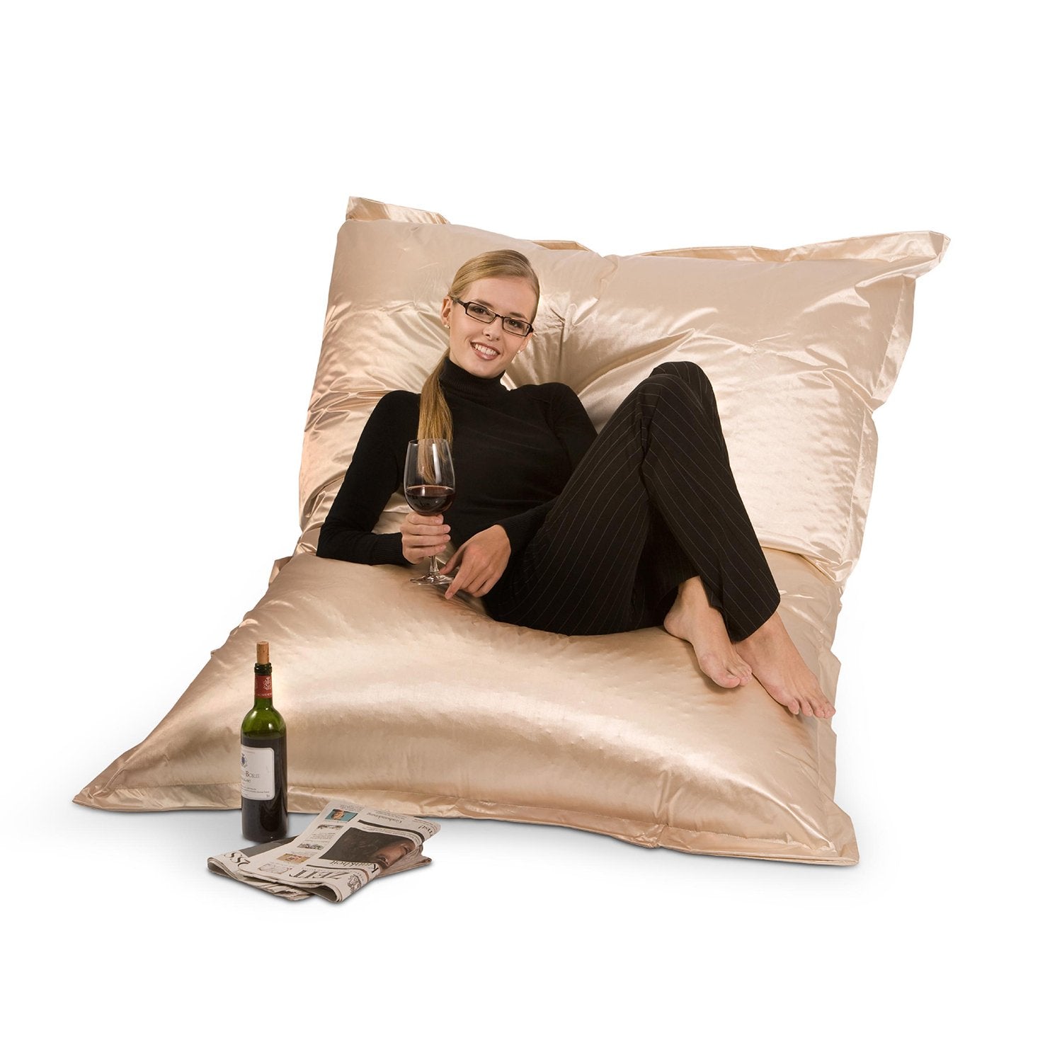 Sitzsack-metallic-weissgold