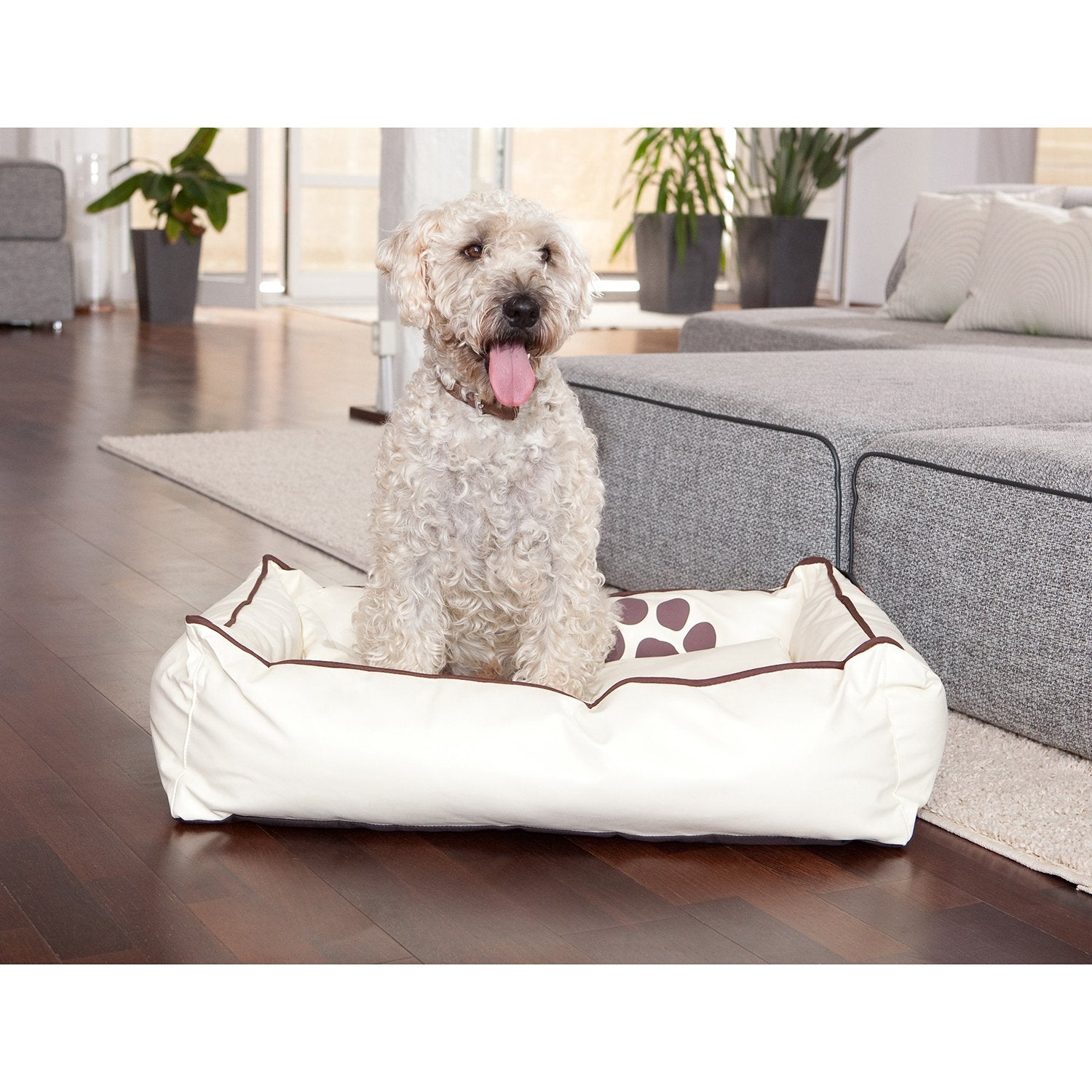 Smoothy-Hundekorb-Leder-Beige7uGliI5ndPACU