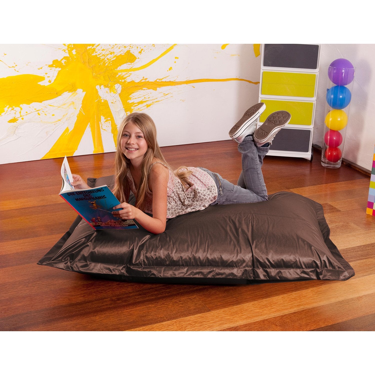 Smoothy-Sitzkissen-Junior-Metallic-Braun