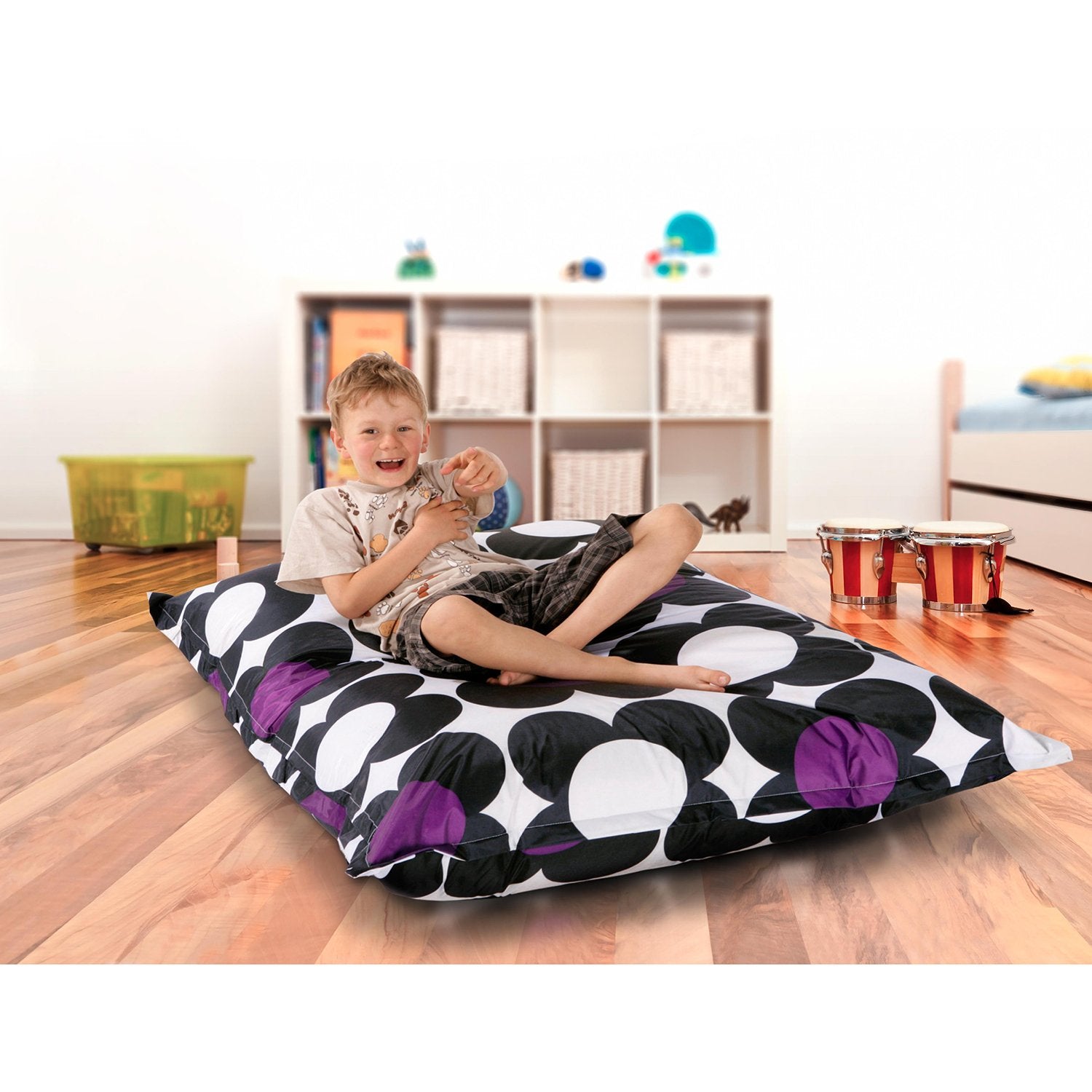 Smoothy-Sitzkissen-Junior-Nightflower-Schwarz-Lila