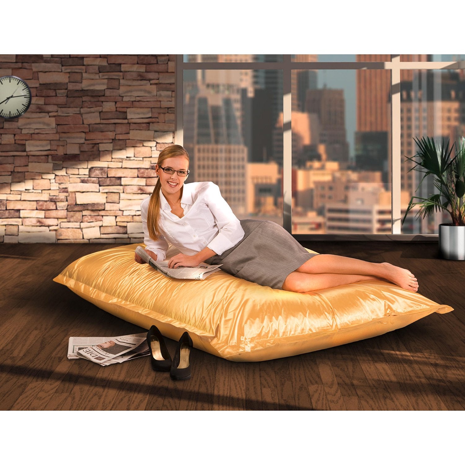 Smoothy-Sitzkissen-metallic-gold-gelb