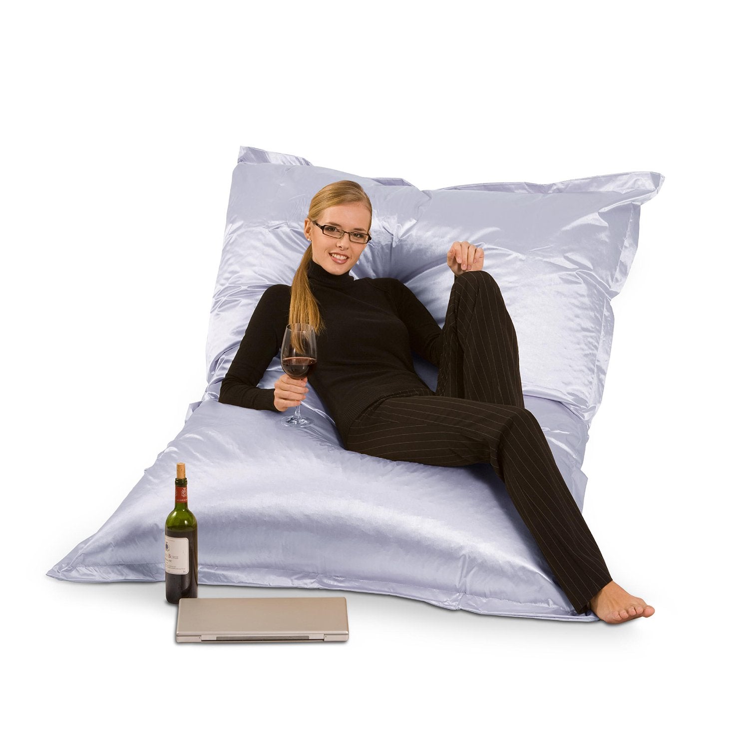 Smoothy-Sitzsack-metallic-platin