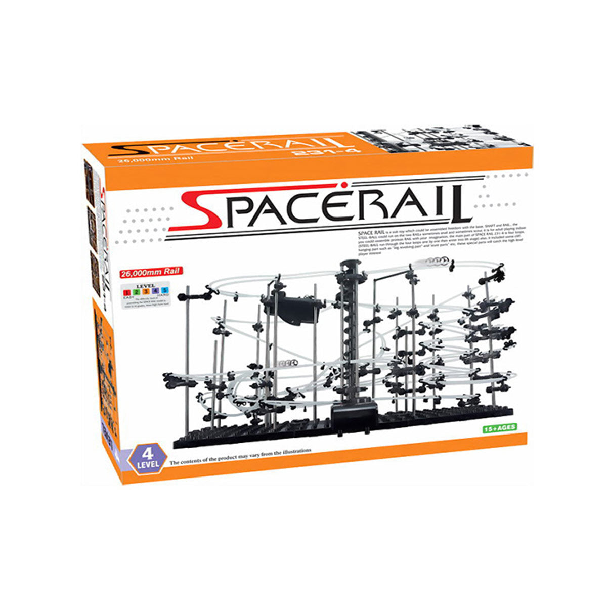 SpaceWarp-Space-Rail-Murmelbahn-Level-4-mit-26-Meter-Laenge
