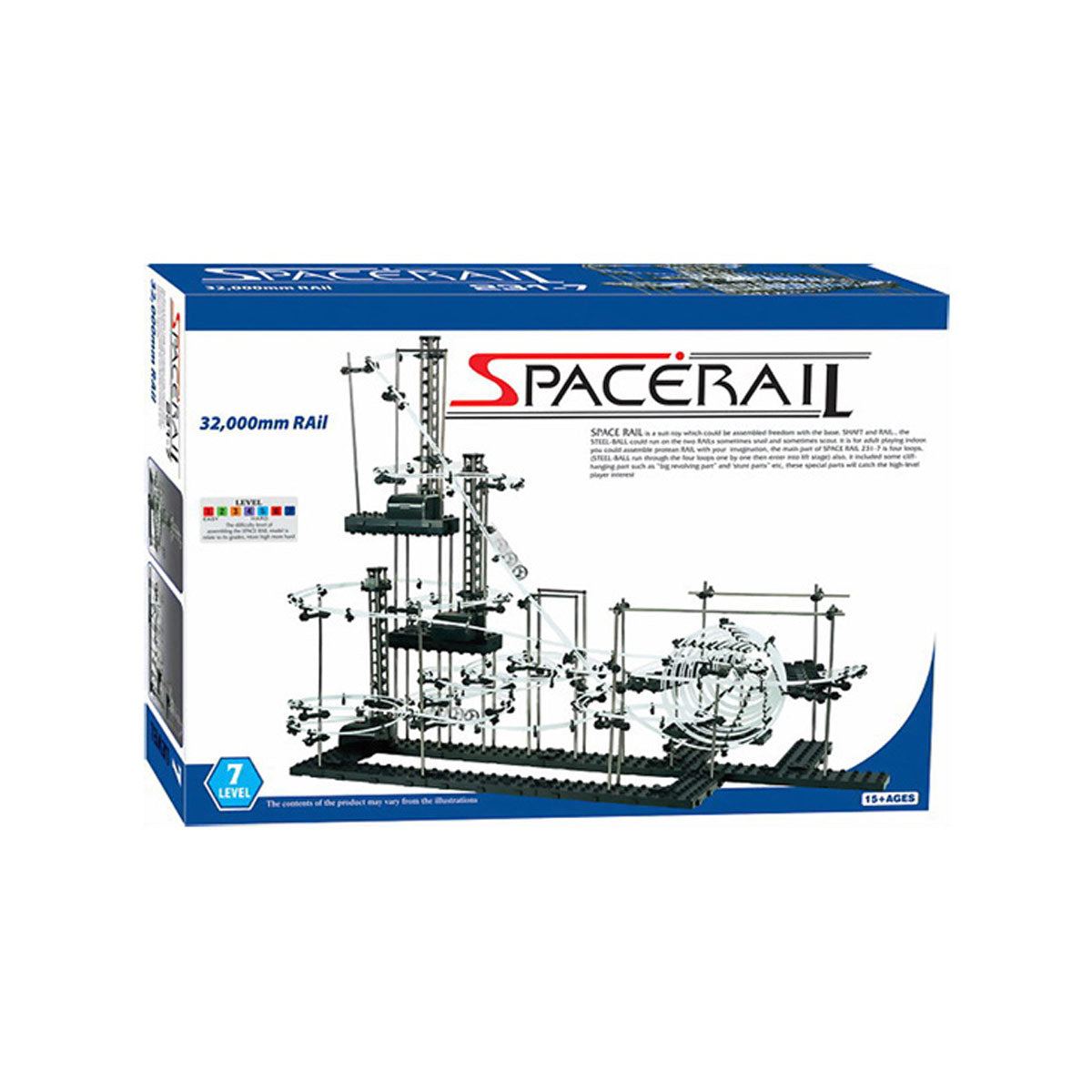Spacewarp-Space-Rail-Murmelbahn-Level-7-mit-32-Meter-Laenge