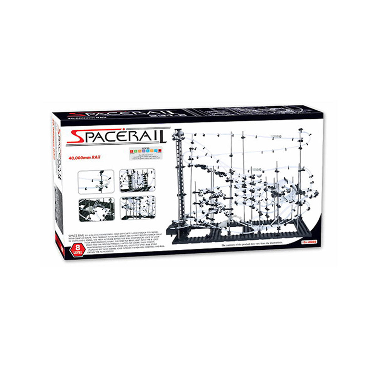 Spacewarp-Space-Rail-Murmelbahn-Level-8-mit-40-Meter-Laenge
