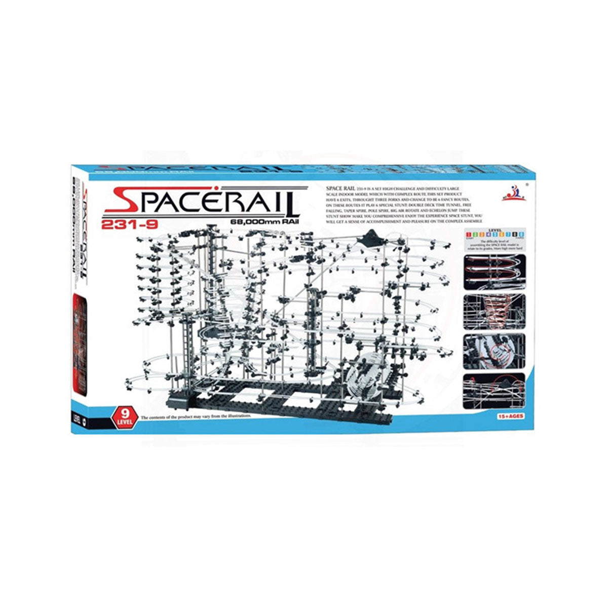 Spacewarp-Space-Rail-Murmelbahn-Level-9-mit-68-Meter-Laenge