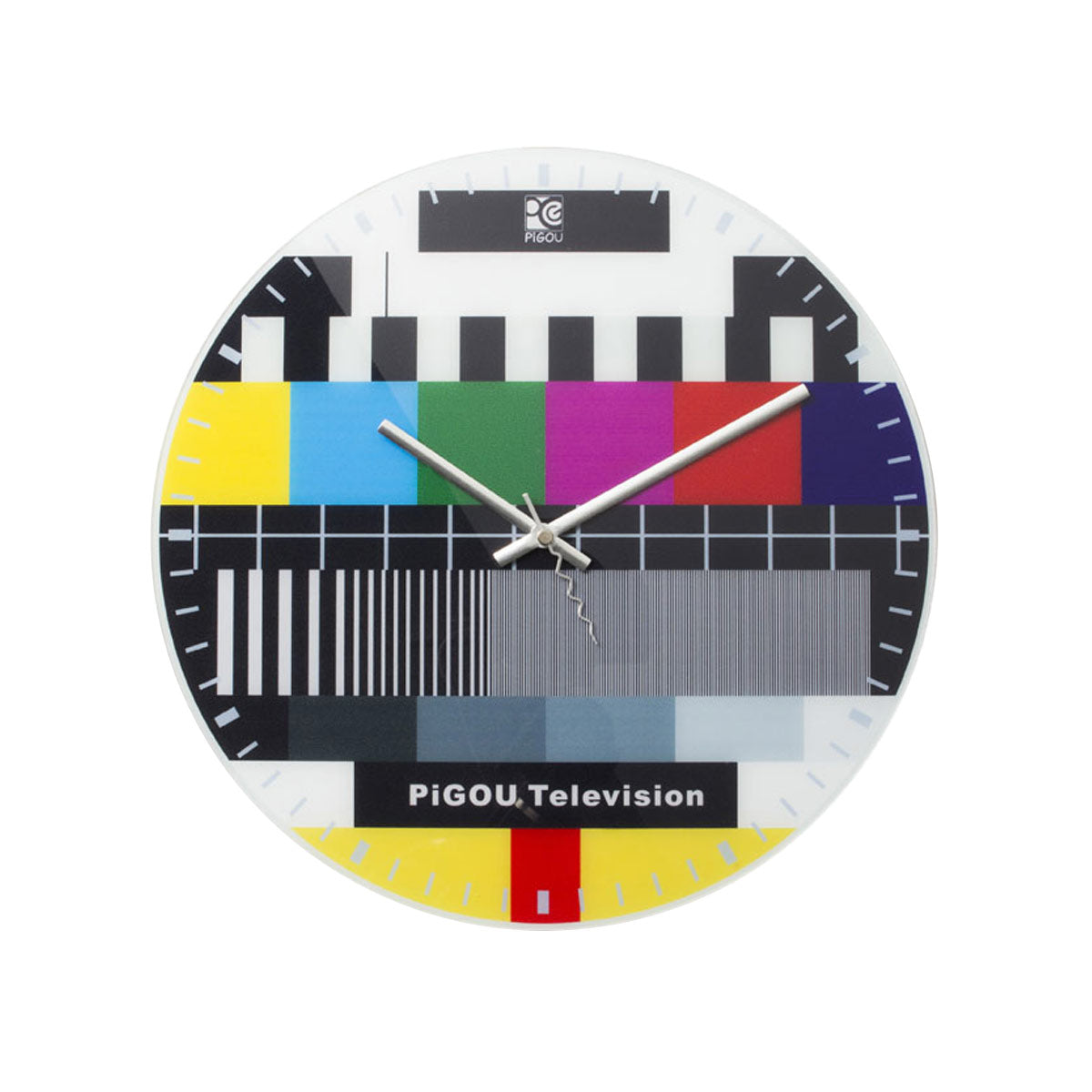Testbild-Wanduhr