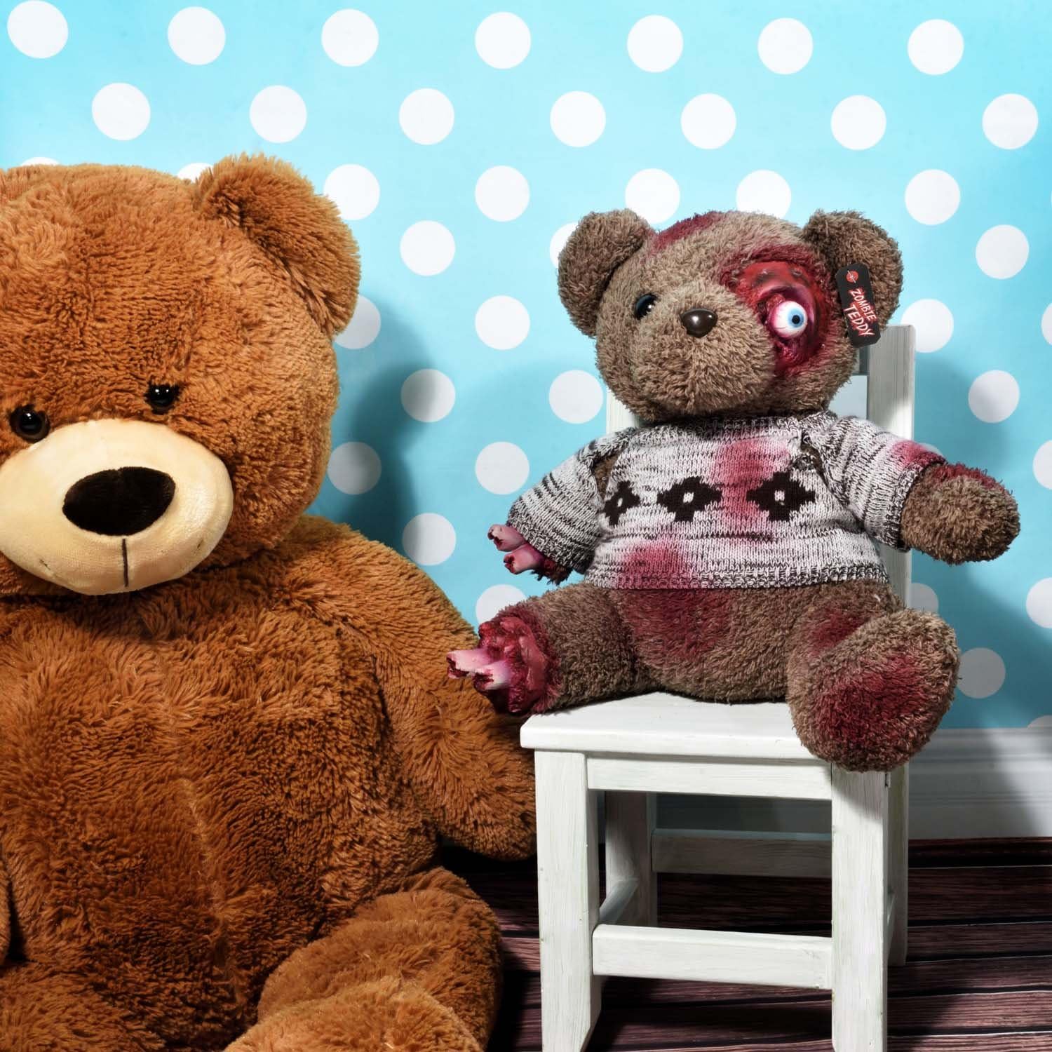 Zombie Teddybär - Gruseliger Horror-Plüsch für Halloween Fans