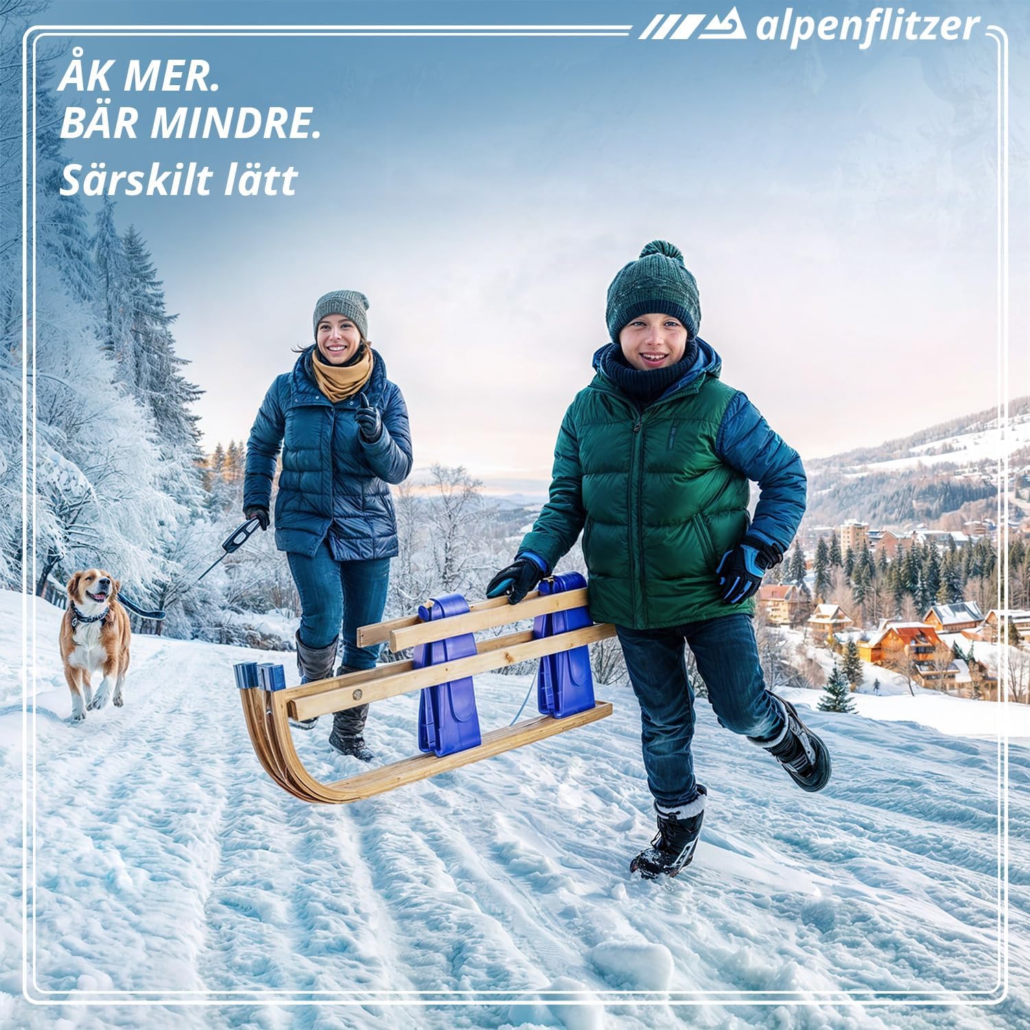 1-B Ware Alpenflitzer Klappschlitten