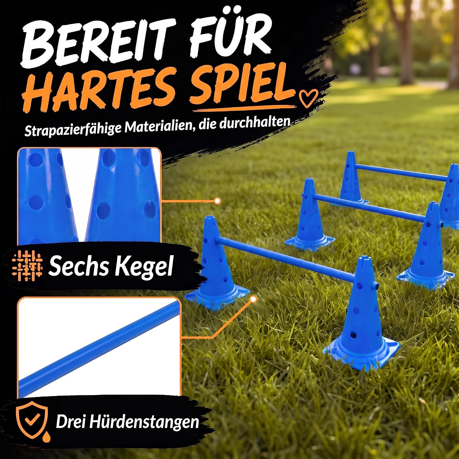 Hunde Agility Tunnel Set 500 cm - Spieltunnel mit Hürden