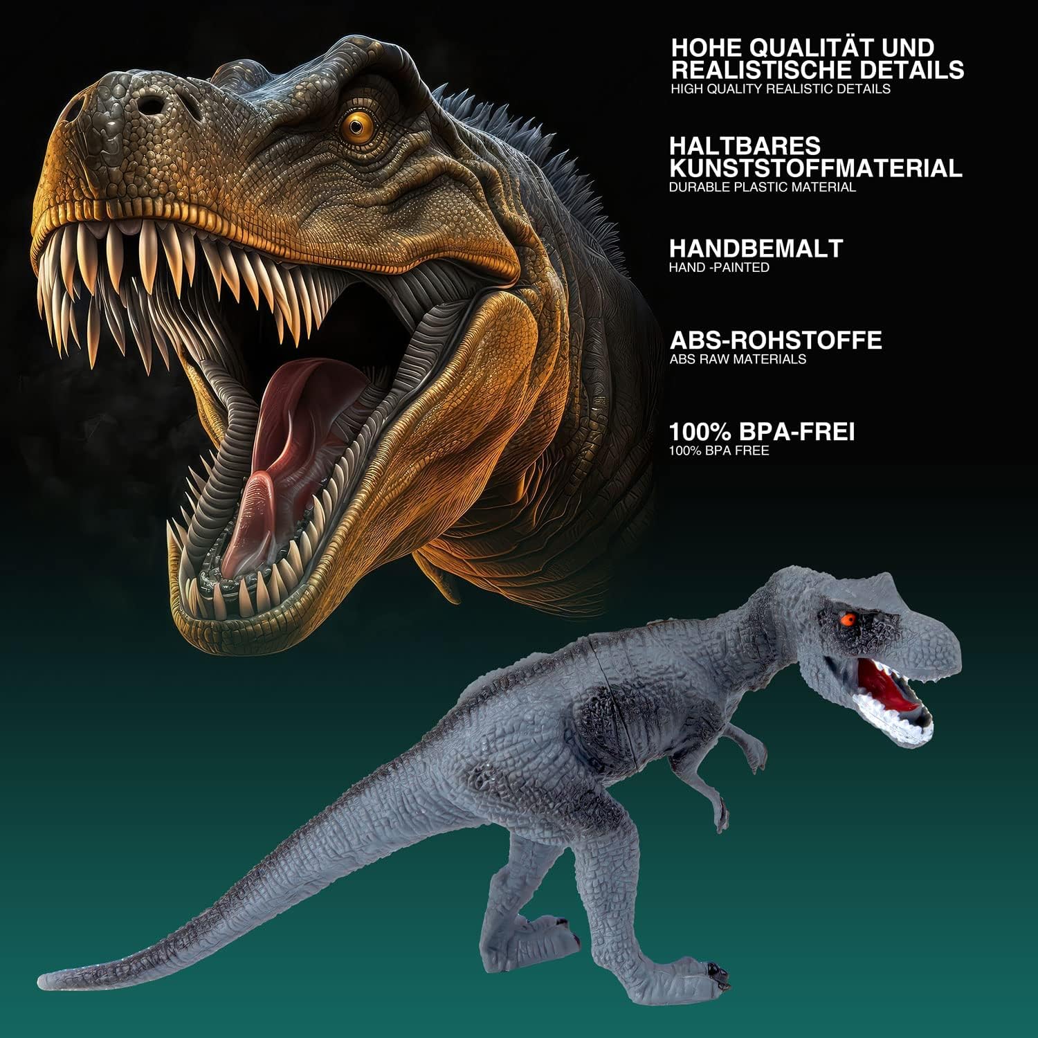 Dino Spiel-Set mit Spielmatte & Box - Robustes Kinder-Geschenk