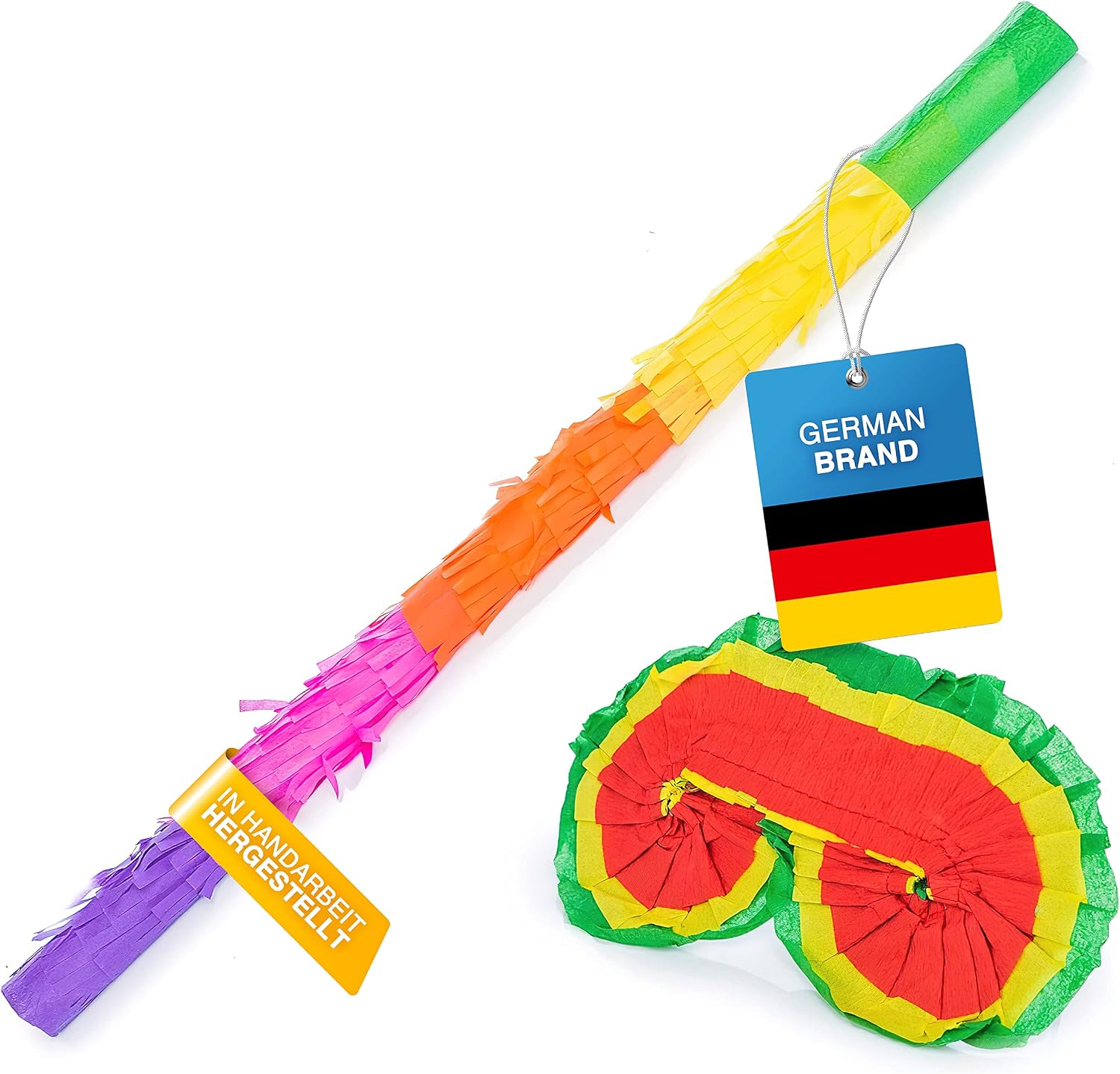 Pinata Schwein zum Befüllen - Inkl. Stick & Augenmaske - Party-Deko
