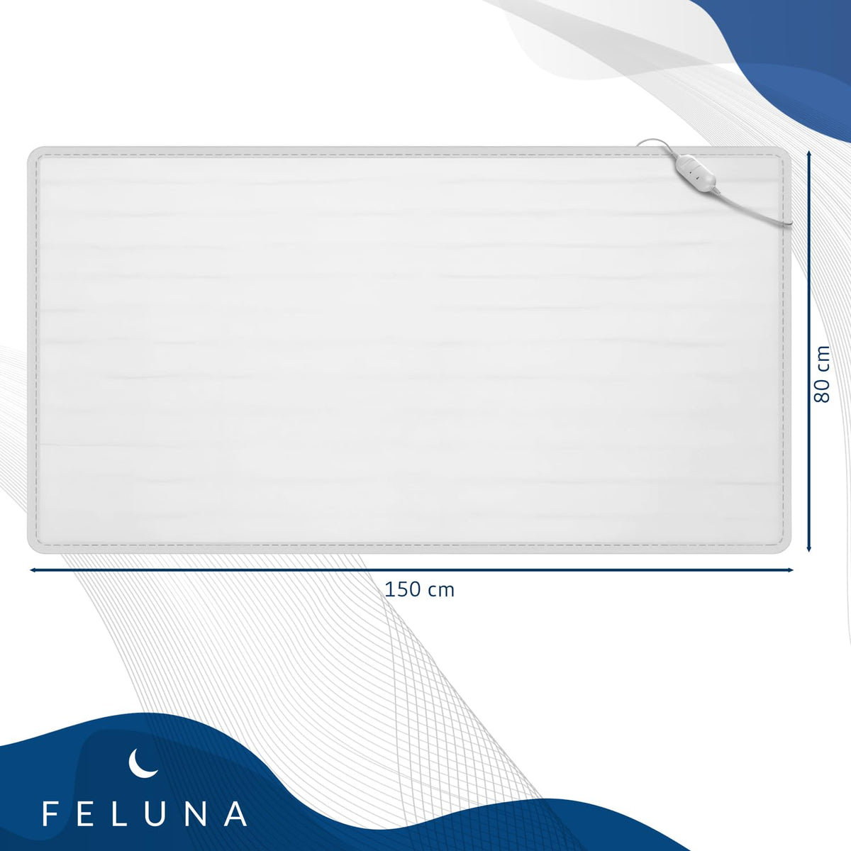 Elektrische Heizdecke 150x80 cm – Waschbares Wärmeunterbett – PT06