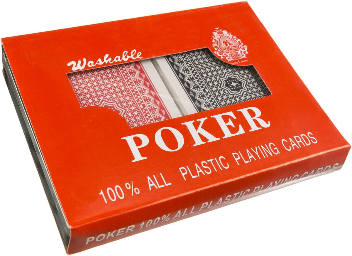 Profi-Pokerkarten 2er Set – 100% Plastik & Wasserfest – PT01