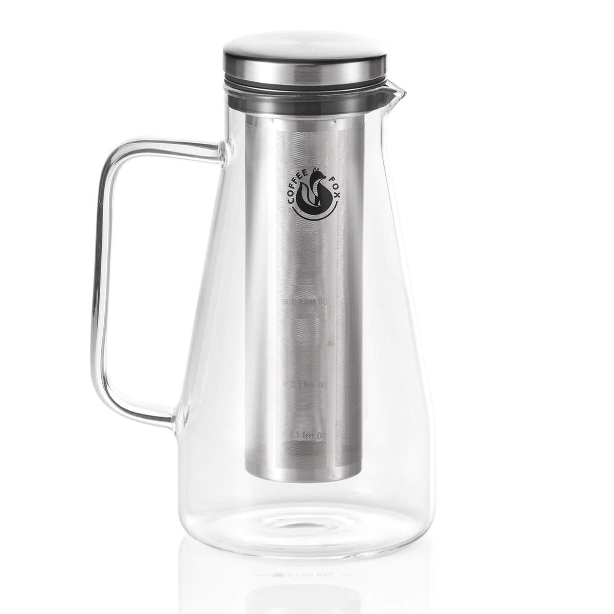 Pour Over Kaffeebereiter - Glaskaraffe mit Edelstahl-Filter – PT01