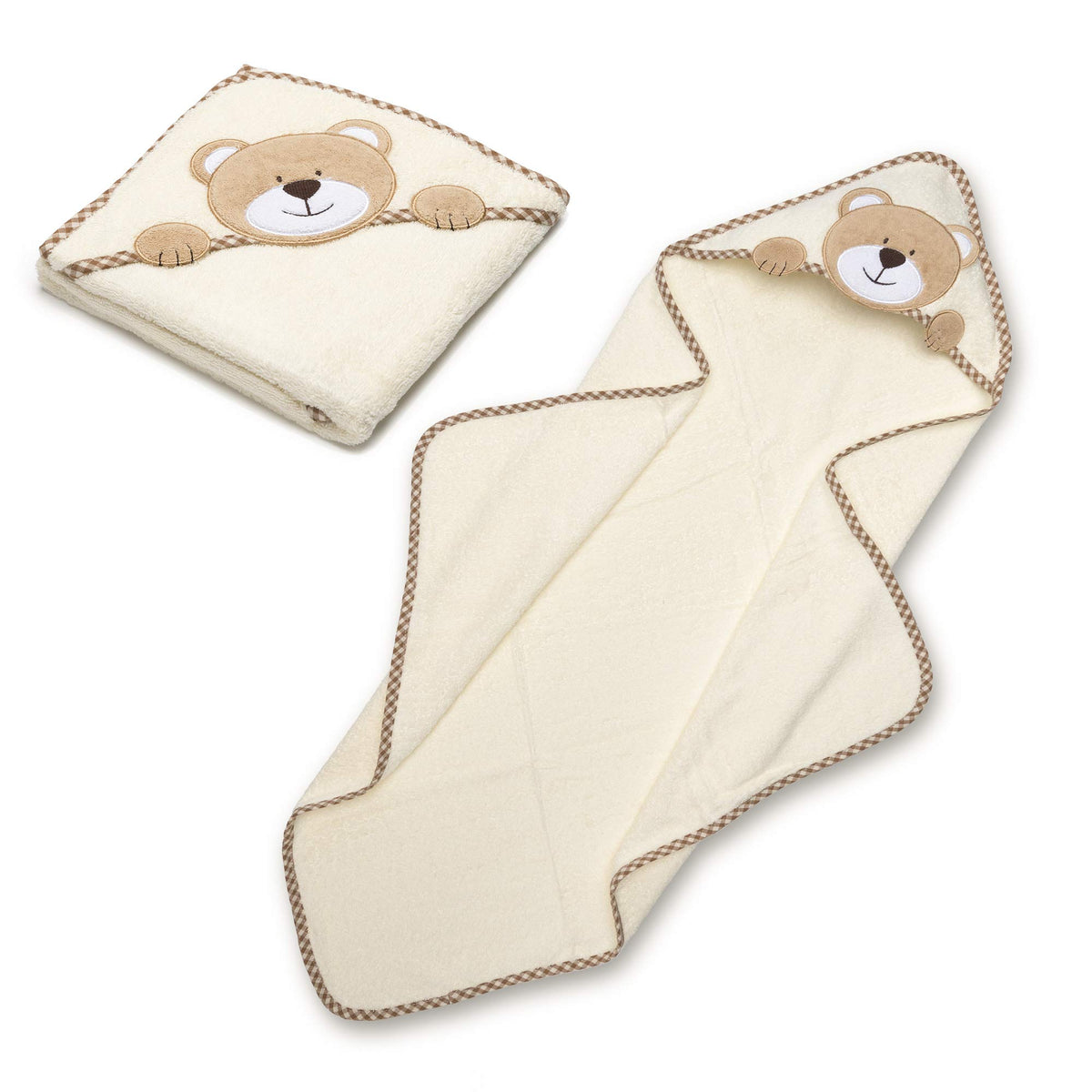 Baby Kapuzenhandtuch Elefant 80x80 cm - Weiches & Saugstarkes Badetuch – PT04