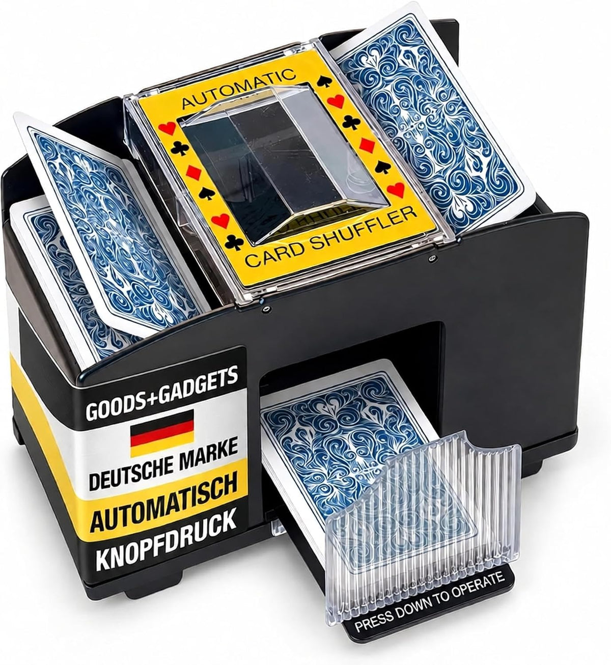 Elektrische Kartenmischmaschine GOODS+GADGETS in Schwarz – Hauptansicht