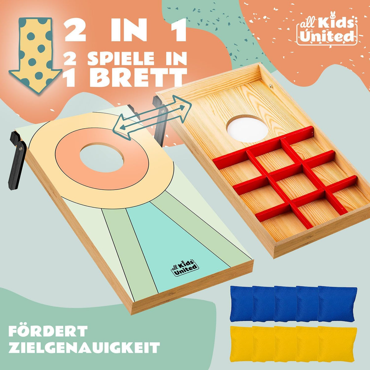 Mini Cornhole Wurfspiel - Kompaktes Outdoor-Set für Unterwegs – PT01