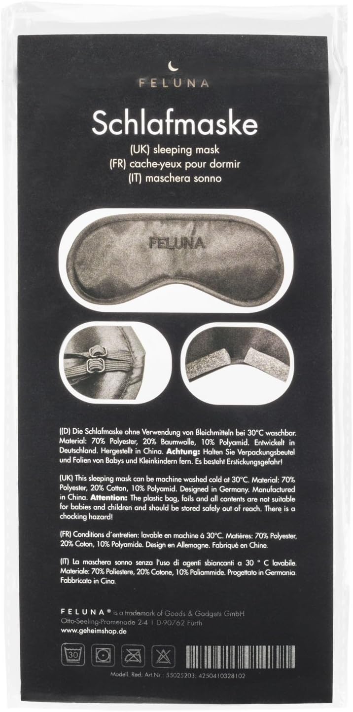 Feluna Schlafmaske mit Kühlpad – Premium Satin Augenmaske