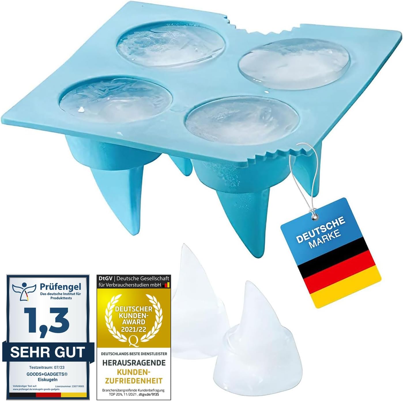 Haifisch Eiswürfelform – Silikon Hai-Form für Party Drinks