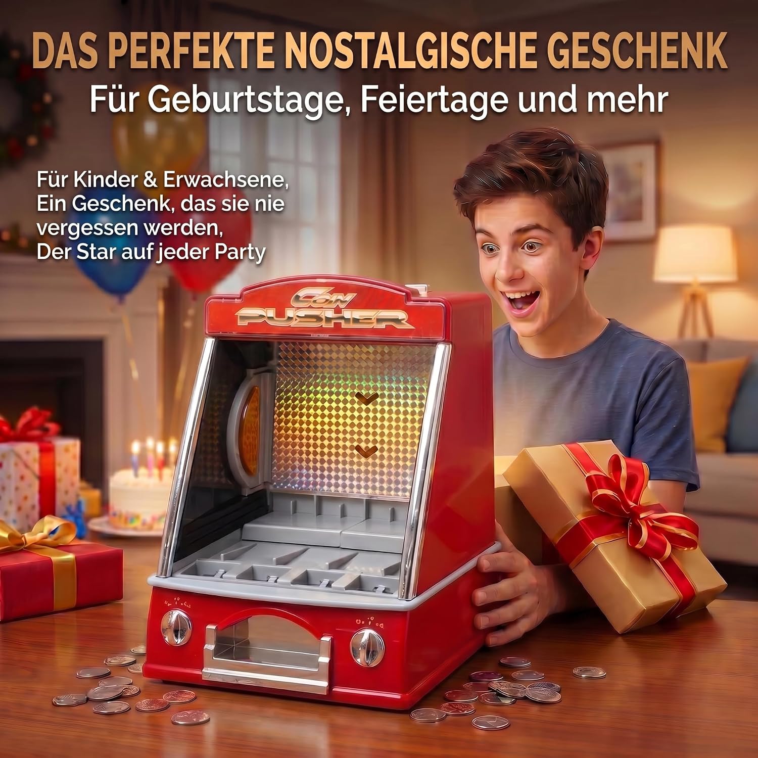 Mini Münzschieber - Elektrischer Coin Pusher Spielautomat