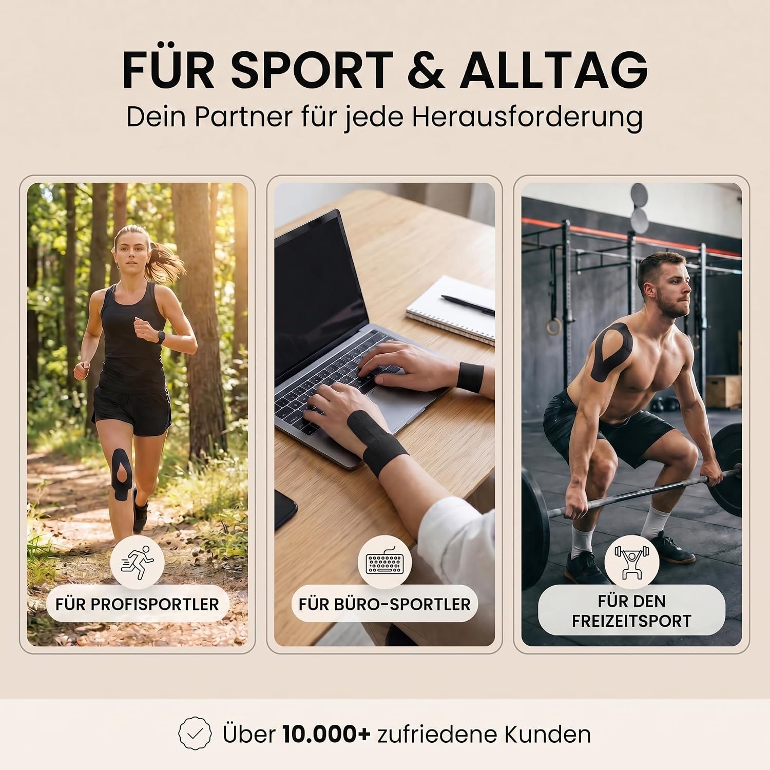 Kinesiologie-Tape 5cm x 5m – Elastisches Physio-Sporttape