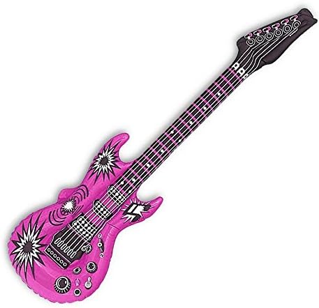 6x Luftgitarre Set - Aufblasbare Air Guitar für Partys & Events