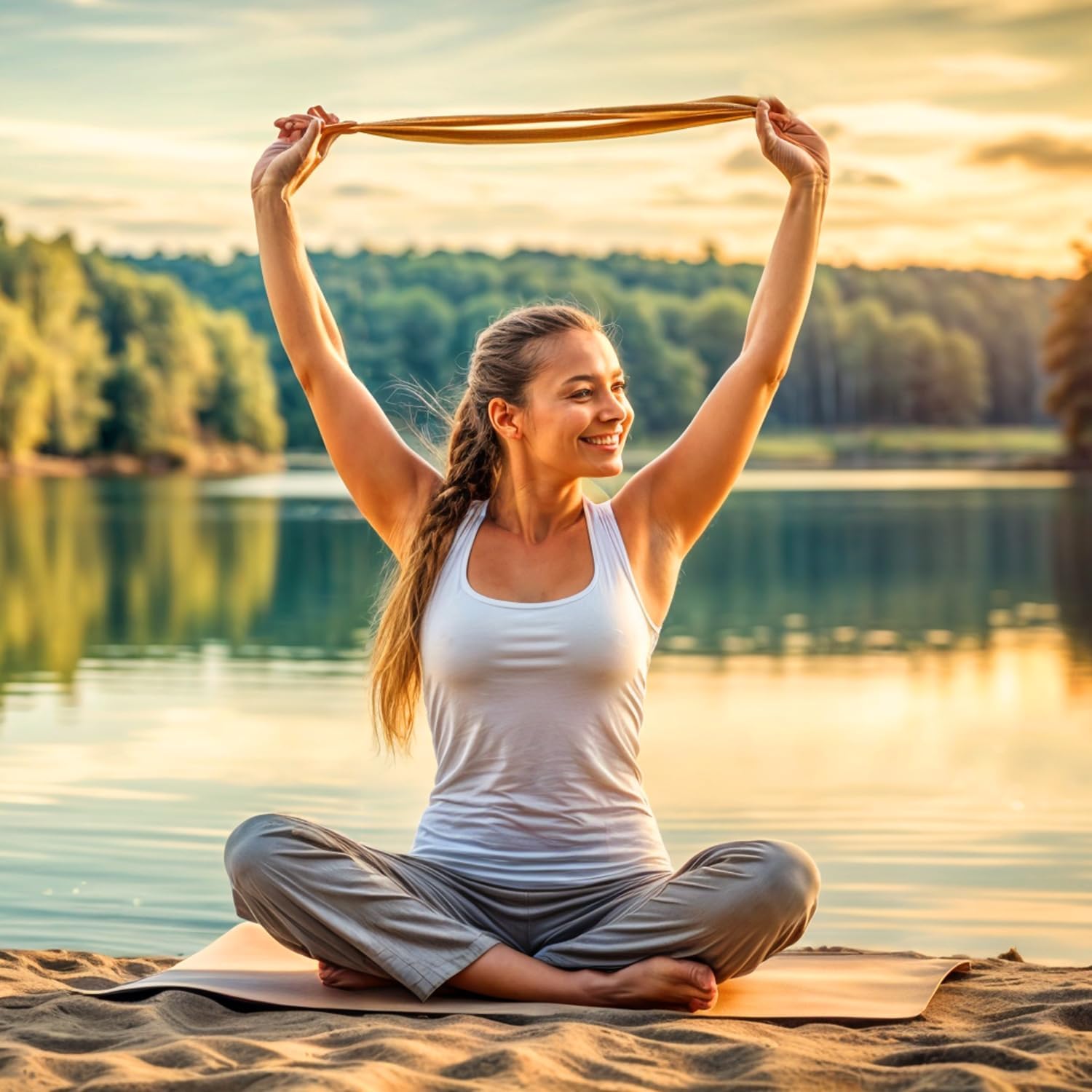 Yoga Gurt 250 cm mit Metall-D-Ring - Rutschfest & Langlebig