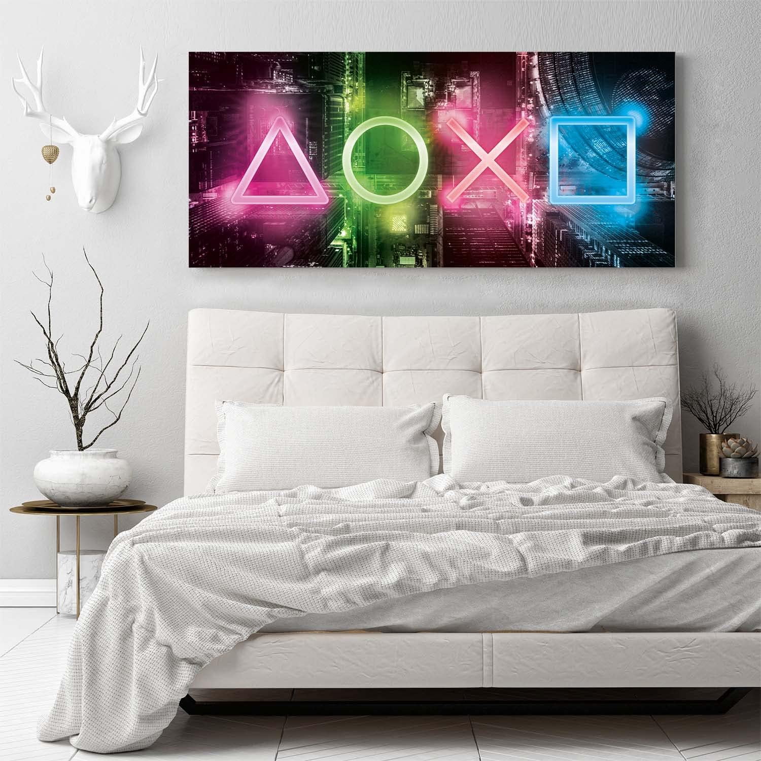 Gamer Poster XXL 100x45cm - Modernes Wandbild für Gaming-Zimmer