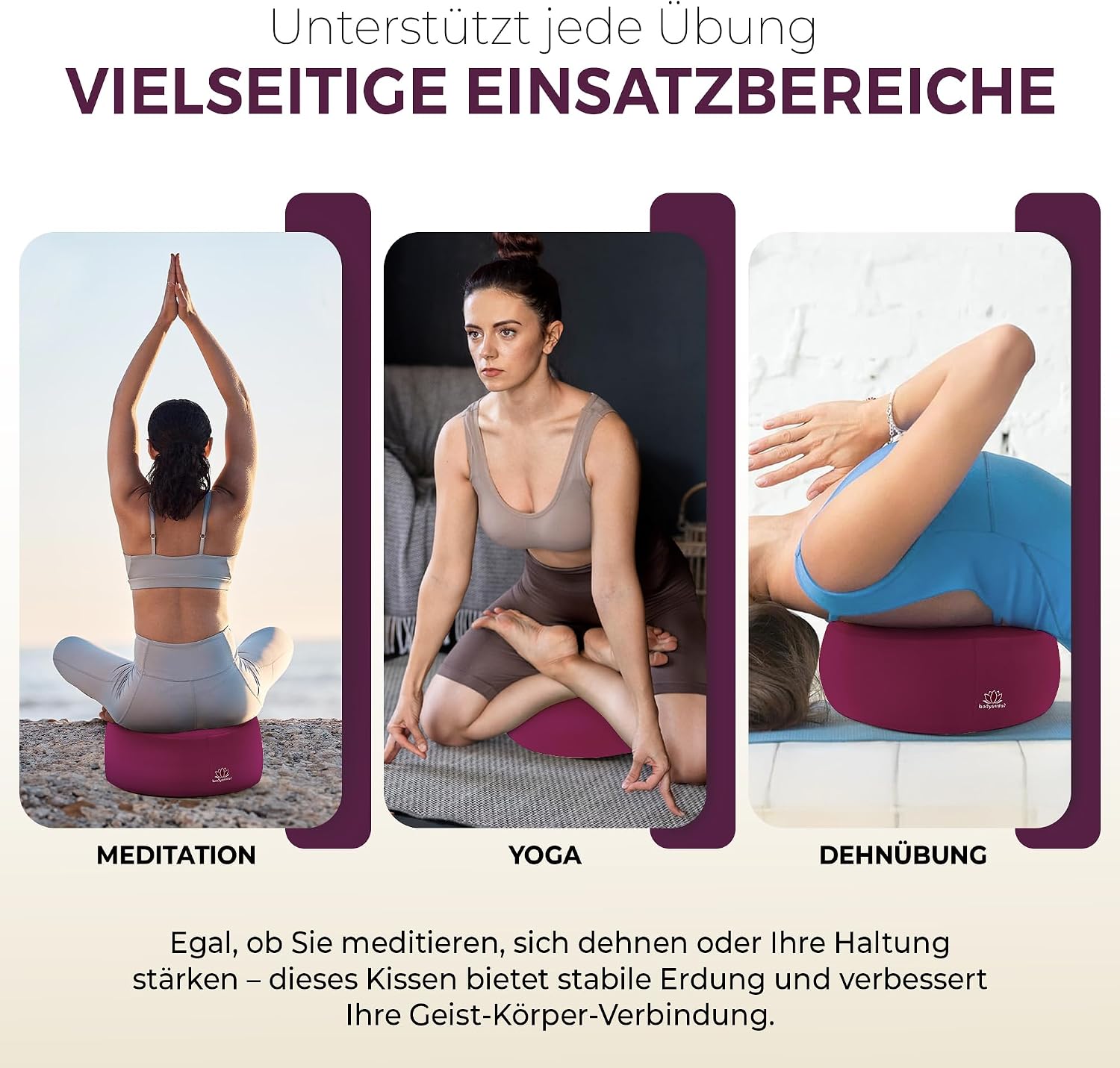 Yoga Meditationskissen - Ergonomisches Bodenkissen zur Entspannung