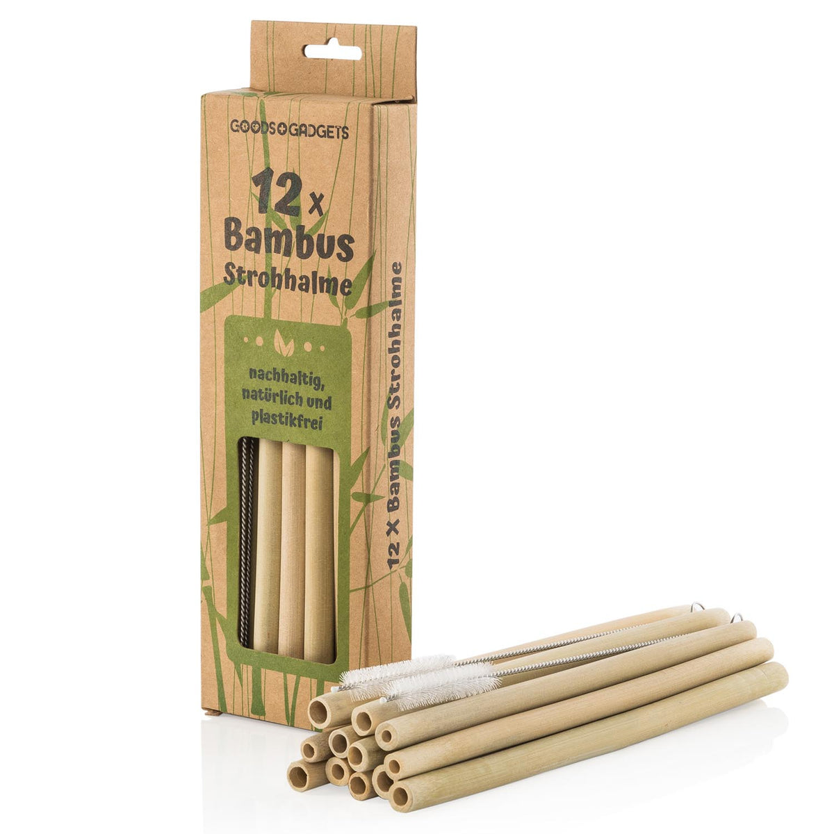Bambus Strohhalme 12er Set
