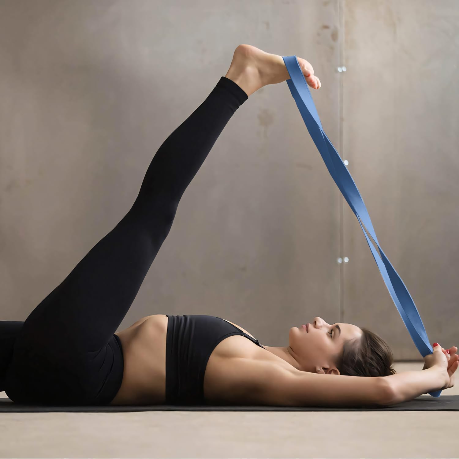 Yoga Gurt 250 cm mit Metall-D-Ring - Rutschfest & Langlebig