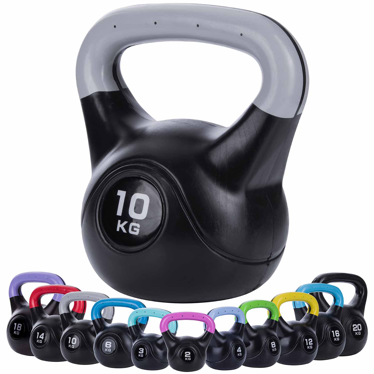 Kettlebell Kugelhantel Deluxe Schwunghantel mit 2 - 20 kg Gewicht