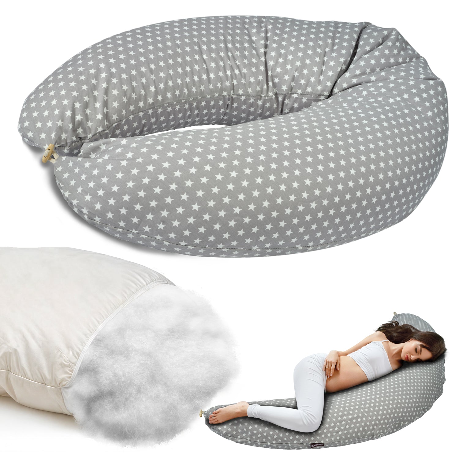 Stillkissen - Seitenschläferkissen & Schwangerschaftskissen Deluxe