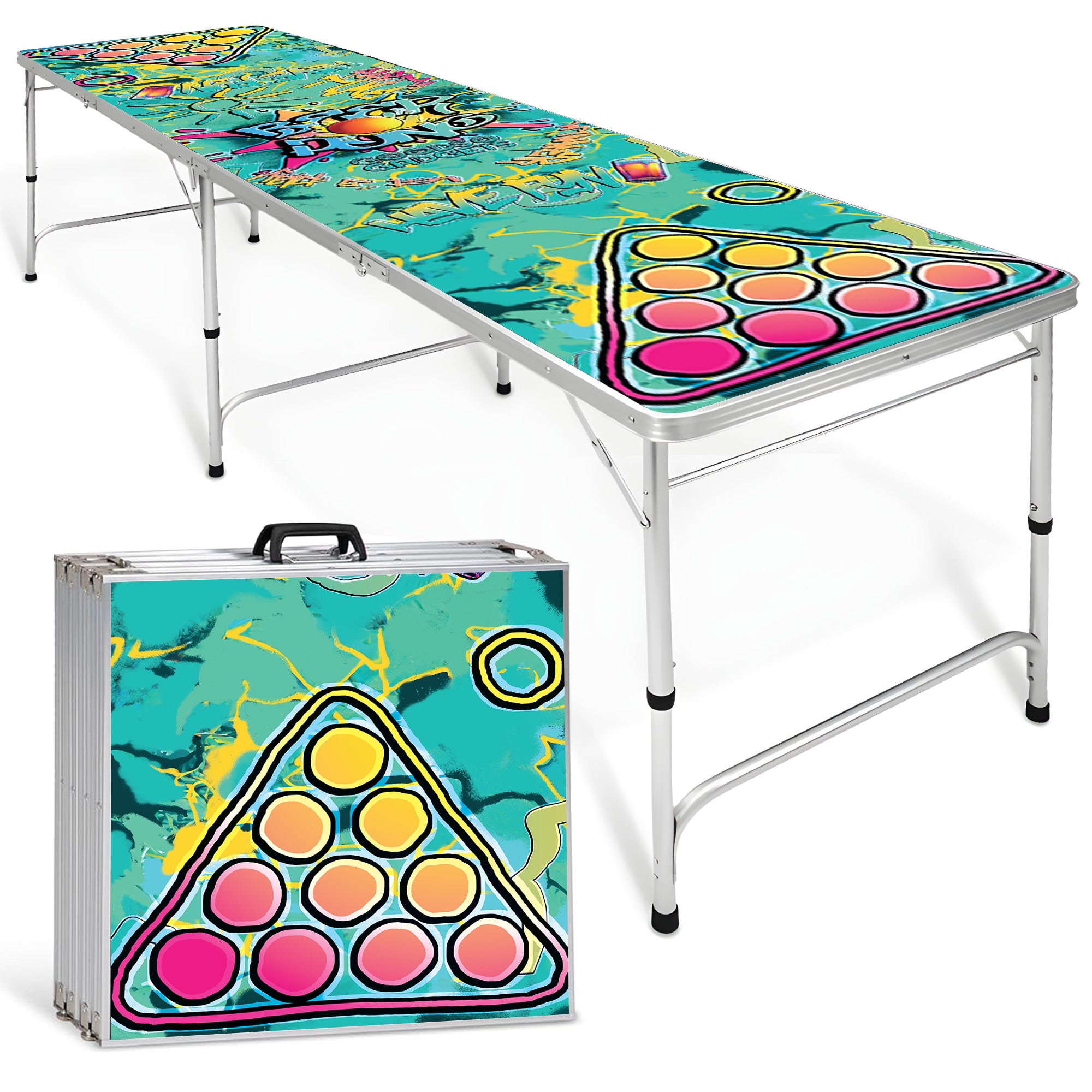 Klappbarer Bierpong-Tisch Set - Praktischer Beer Pong Tisch