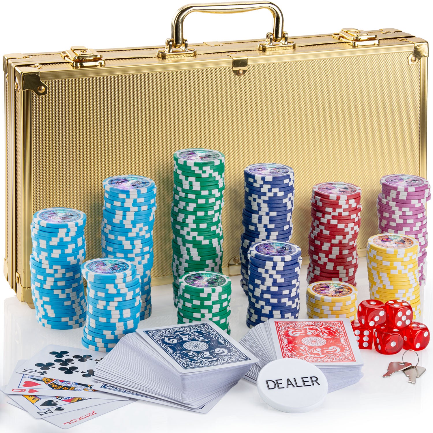 Profi Pokerkoffer Pokerset - Casino für Zuhause