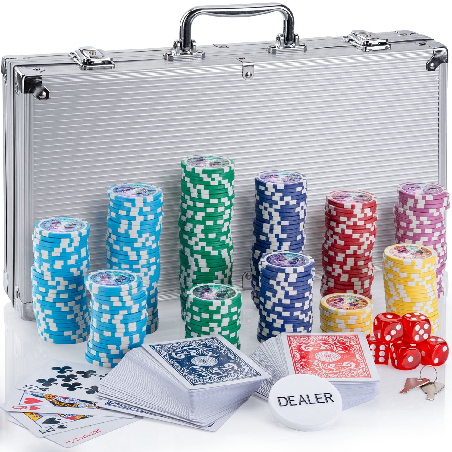 Profi Pokerkoffer Pokerset - Casino für Zuhause