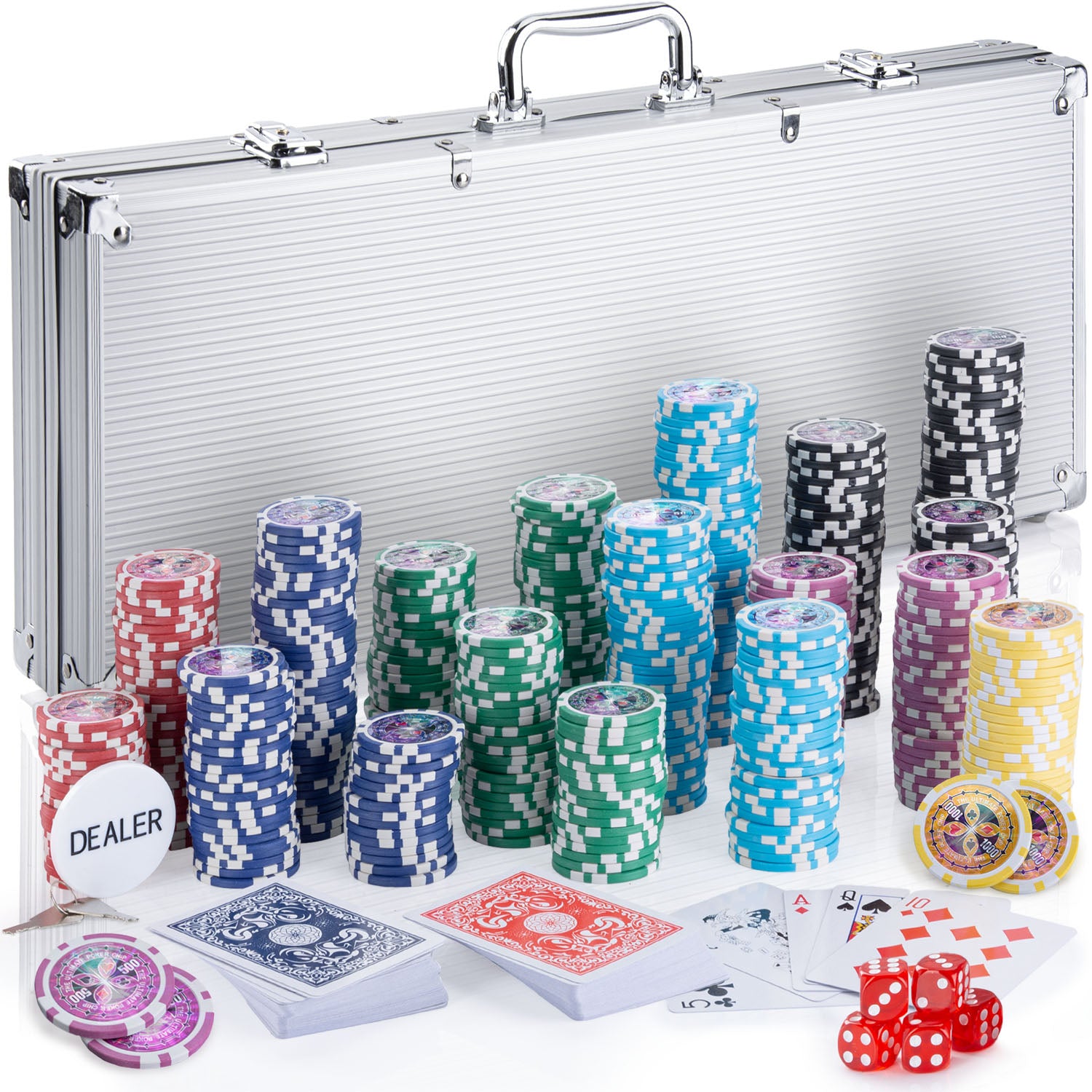 Profi Pokerkoffer Pokerset - Casino für Zuhause