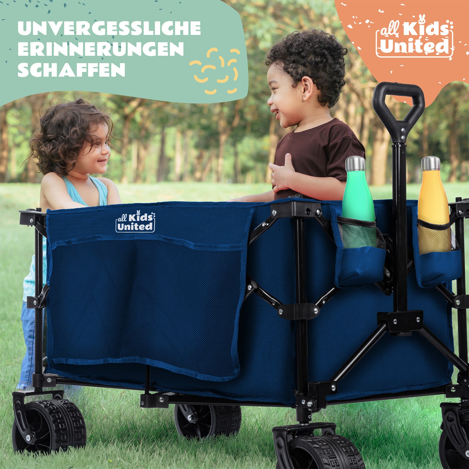 Faltbarer Bollerwagen - Strand-Buggy mit XXL Geländeräder und Bremse