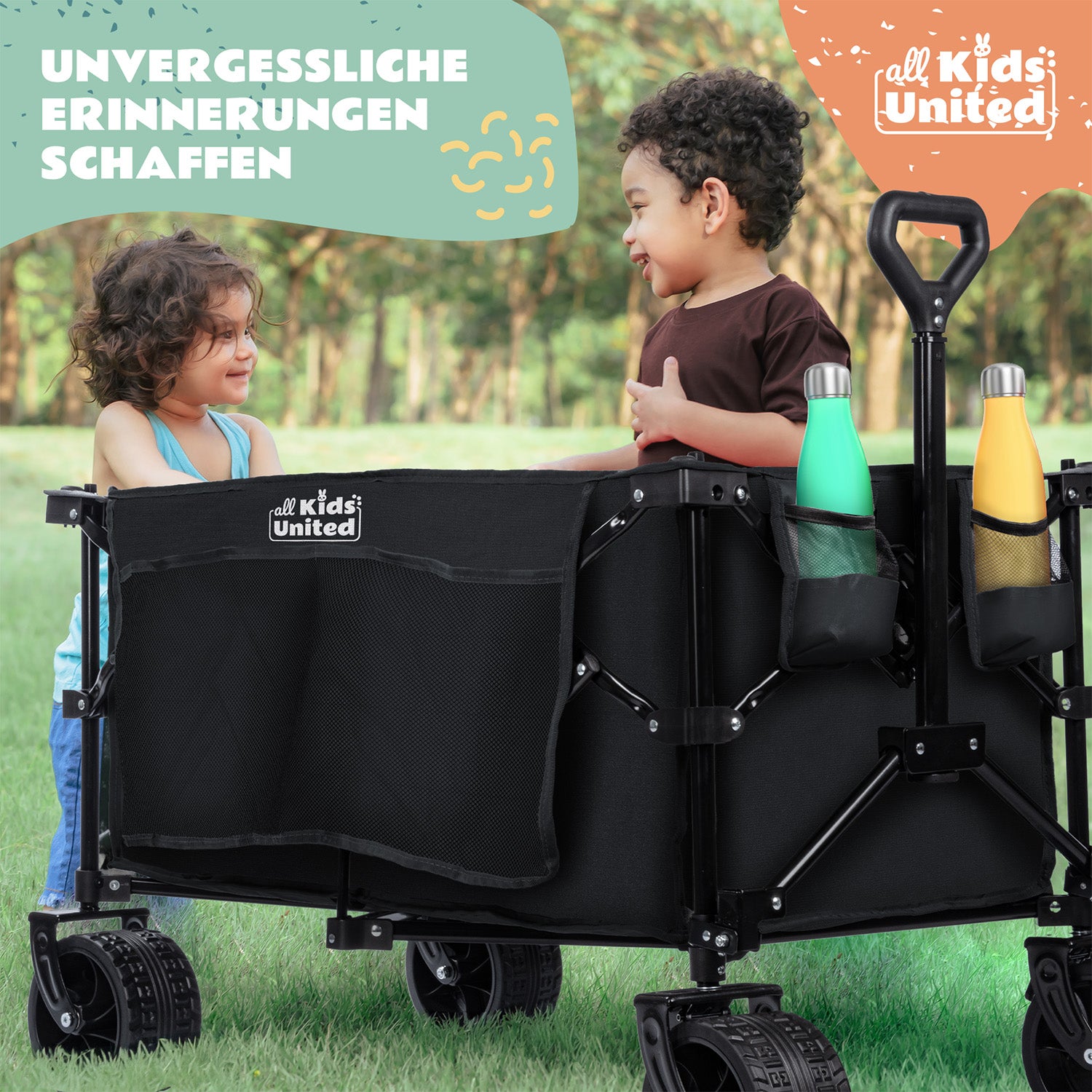 Faltbarer Bollerwagen - Strand-Buggy mit XXL Geländeräder und Bremse