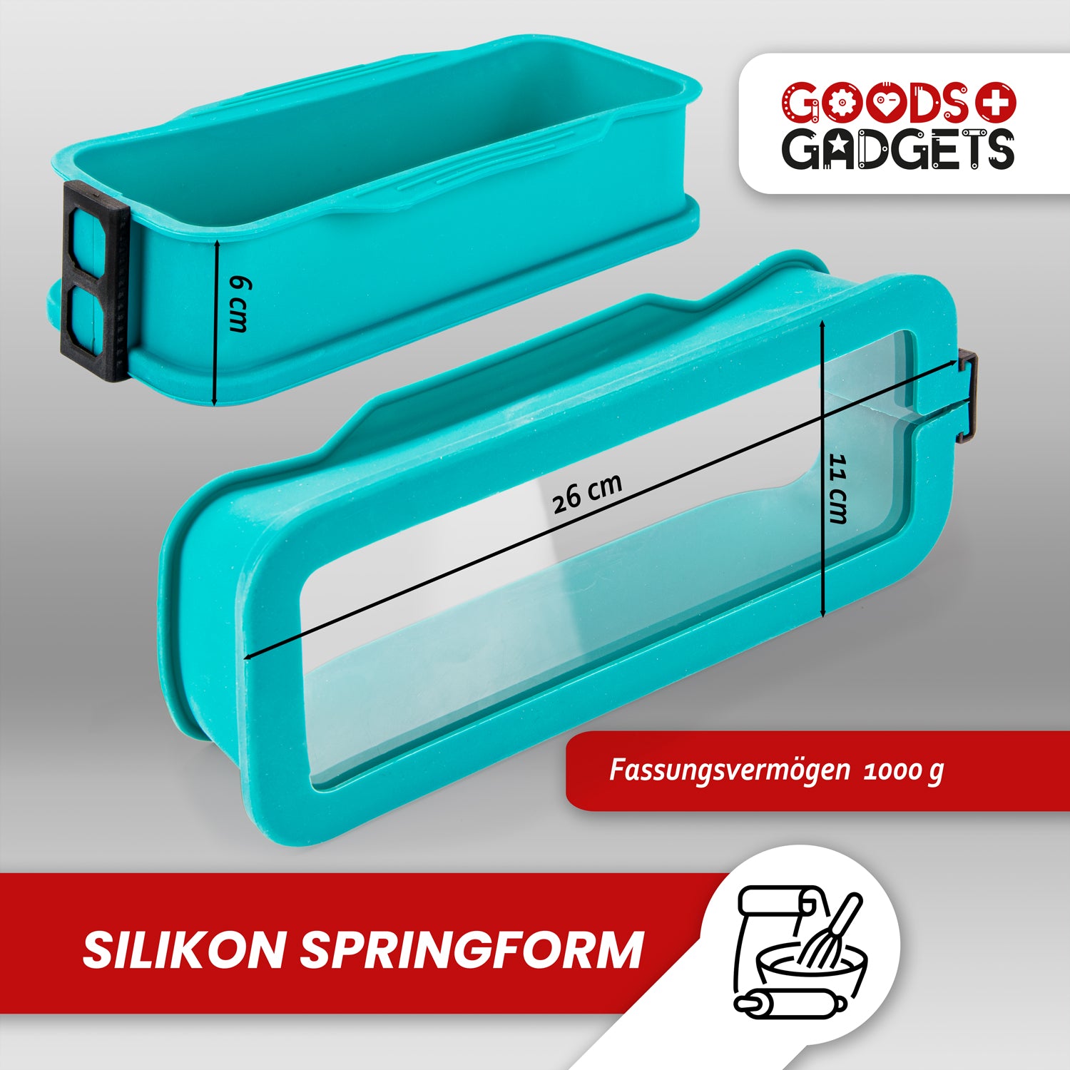 Backform - Silikon Springform 23cm mit Glasboden