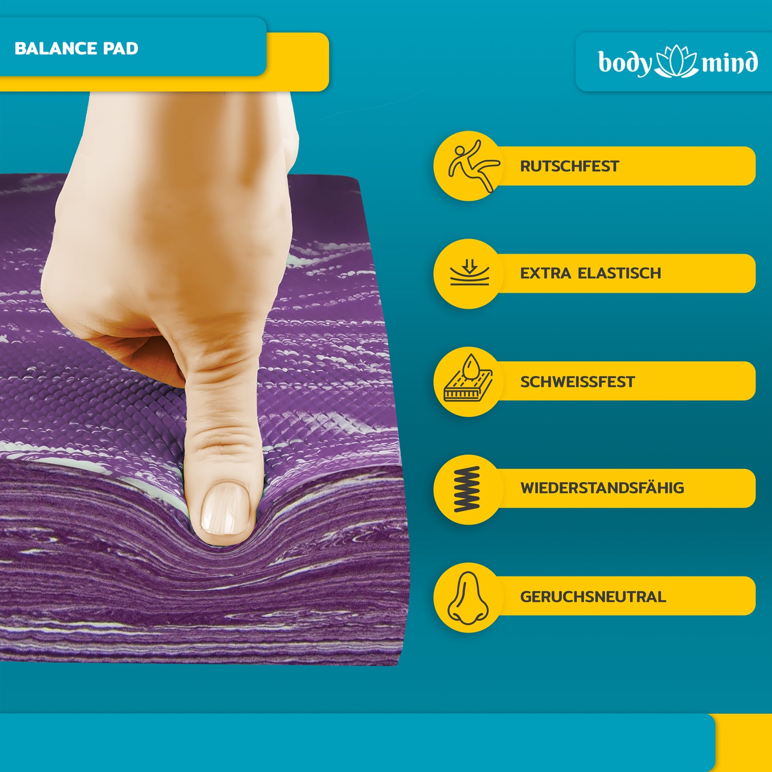 Balance-Pad - Rutschfestes Balancekissen für Stabilität & Koordination