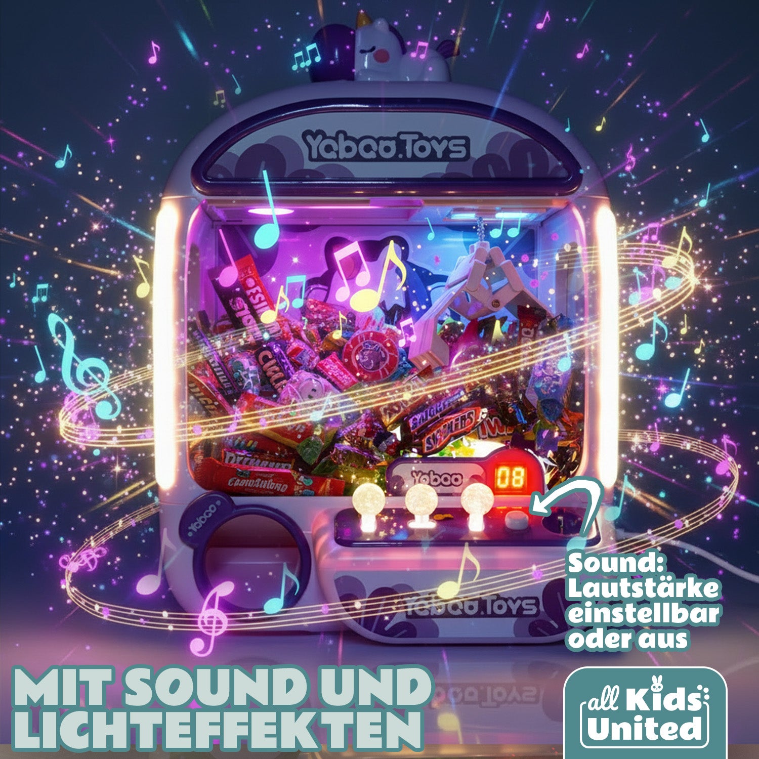 Deluxe Süßigkeiten Greifautomat - Candy Grabber Supreme