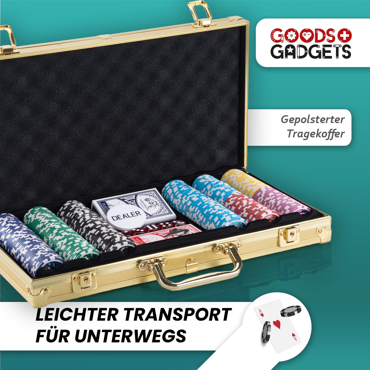 Profi Pokerkoffer Pokerset - Casino für Zuhause