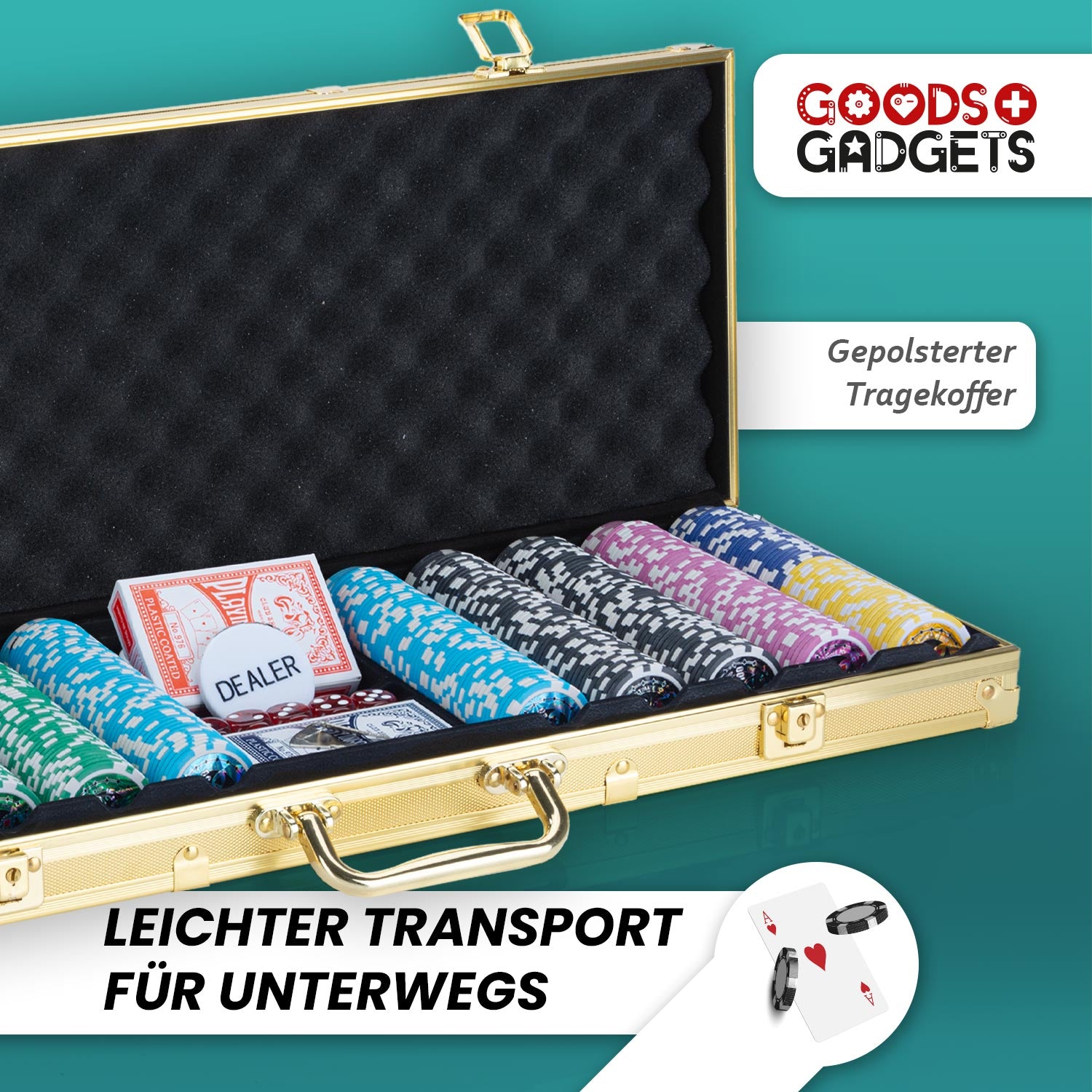 Profi Pokerkoffer Pokerset - Casino für Zuhause