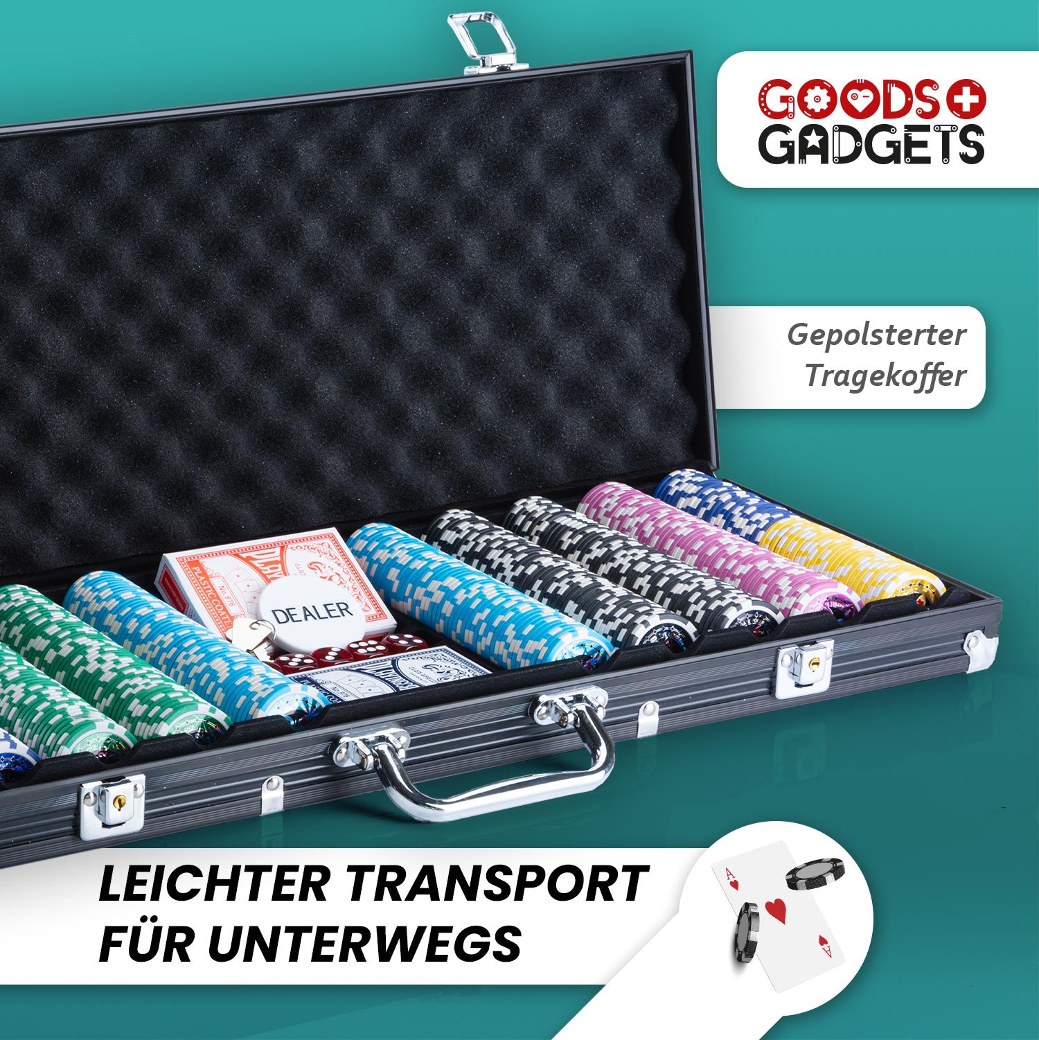 Profi Pokerkoffer Pokerset - Casino für Zuhause