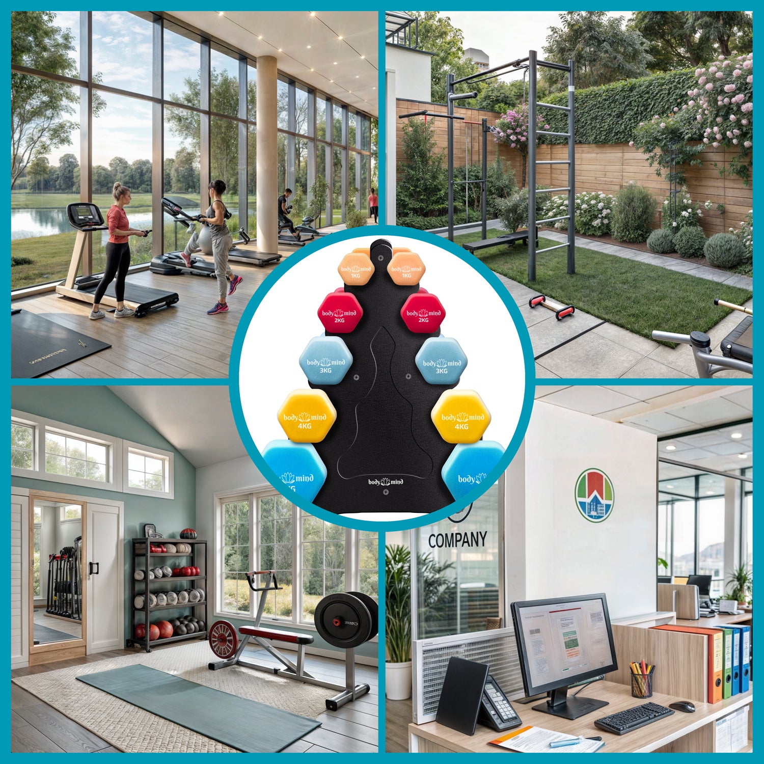 Hantelständer Sets mit Neopren Kurzhanteln – 3- oder 5-stufig für dein Home-Gym