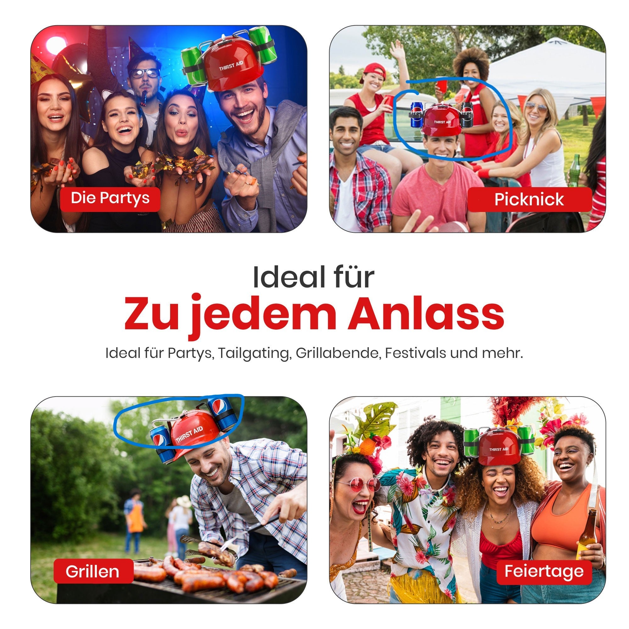 Bierhelm - Party Trinkhelm - Saufhelm für JGA