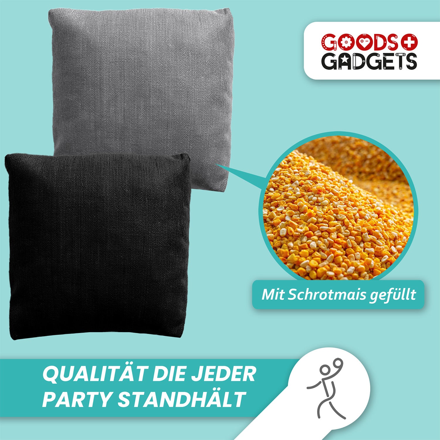 XXL Cornhole-Spiel für Groß und Klein - Outdoor & Indoor Geschicklichkeitsspiel