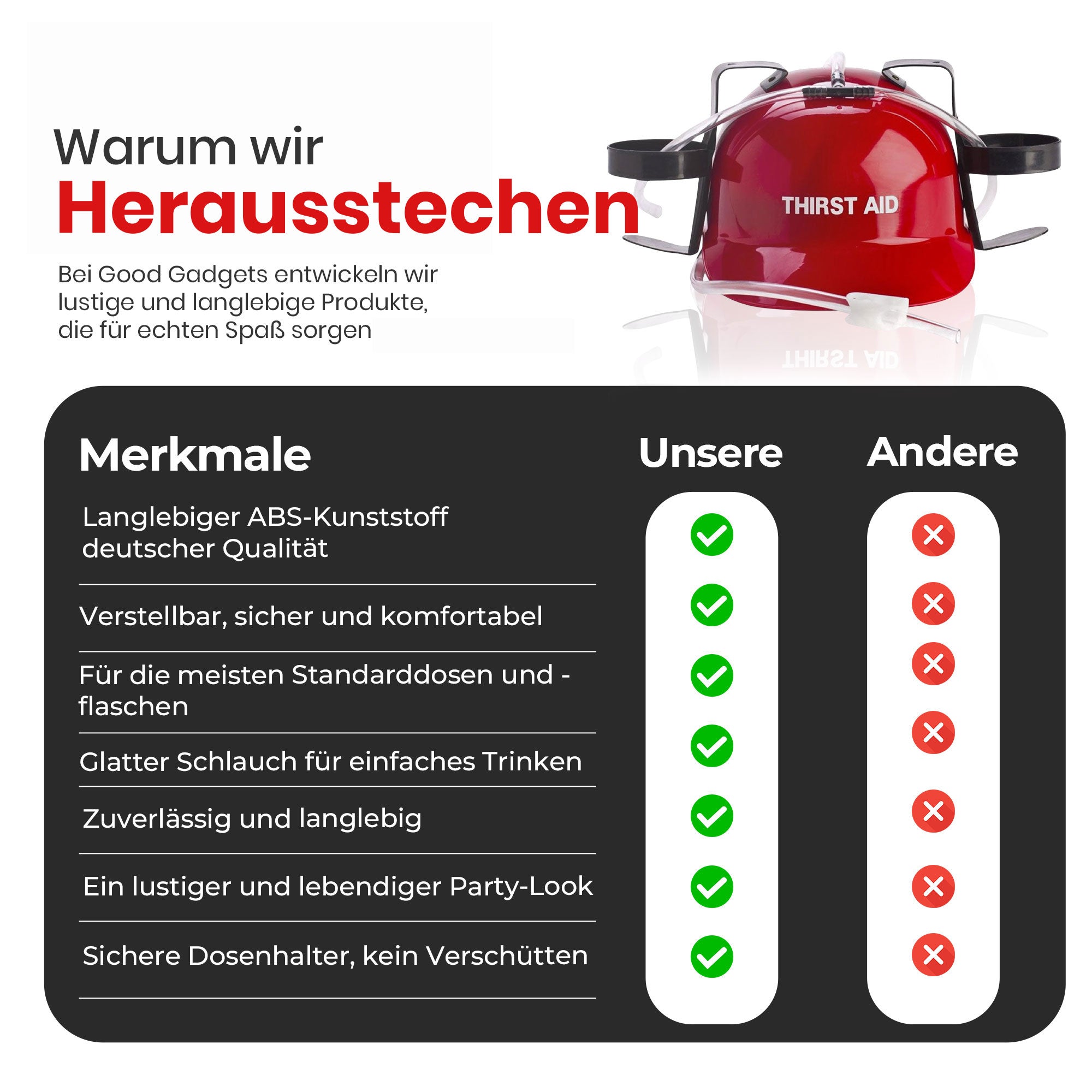 Bierhelm - Party Trinkhelm - Saufhelm für JGA